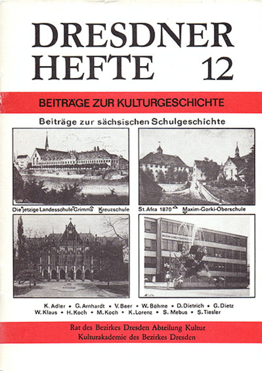 Beiträge zur sächsischen Schulgeschichte
